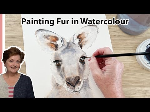 Painting a Cute Kangaroo for the Nursery: Watercolour Fur Techniques