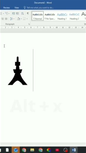 🗼 Tower symbol in Ms word keyboard shortcut 👈👈
