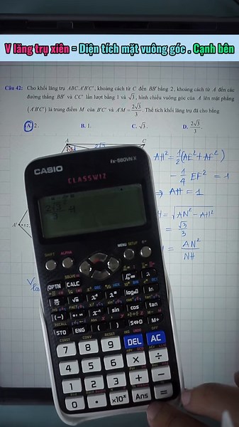 Công Thức Thể Tích Lăng Trụ Xiên - Bài Tập Toán 12