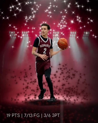 Player of the Game 🏀🔥 Artie Carlow led the way for Bismarck High, finishing with a game-high 19 points while knocking down shots from deep and setting the tone offensively. Big-time performance when it mattered. #PlayerOfTheGame #BismarckHigh #NDHoops #HighSchoolBasketball #GameDay