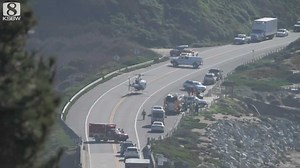 Woman rear-ends car on Hwy 1 then walks over to cliff, falls into ocean