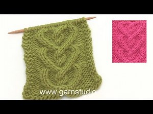 How to knit a cable shaped like a heart