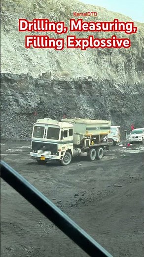Drilling, Hole Measurement & Charging with Explosives | Blasting Preparation in Mine #shortsfeed