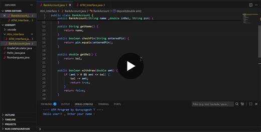 #codsoft #codsoftinternship #javaprogramming #javadeveloper #objectorientedprogramming #softwaredevelopment #internshipexperience #github #studentdeveloper | Guru Y.