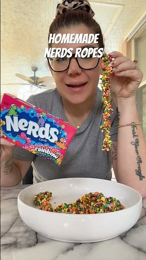HOMEMADE NERDS ROPE 🌈 #nerdsrope #diy #homemade #nerds #asmr