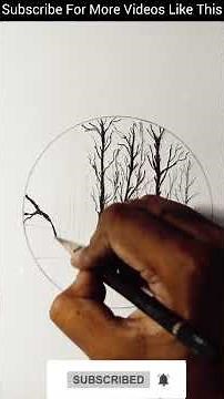 How to Draw a Dark Forest Step By Step | Easy Scenery Drawing For Kids and Beginners #Shorts