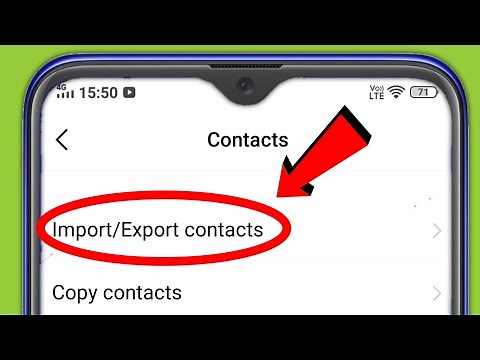 Vivo Y15 | Import Export Contacts || Transfer Contact to Sd Card