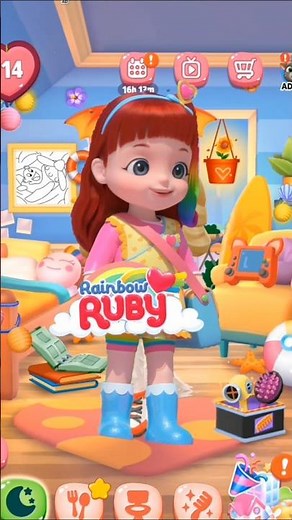 Rainbow Ruby Tutorial#mytalkingangela2#rainbowruby#videoshort