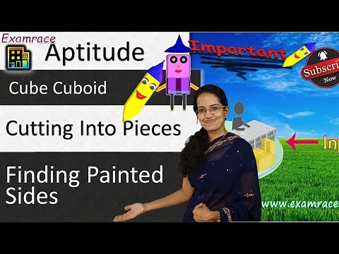 Cutting Cube, Dice and Cuboid - Quick Method for Finding Painted Sides (Visualization) - Examrace