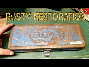 Restoration of Old Rusty Socket Set Toolbox AMAZING FINISH