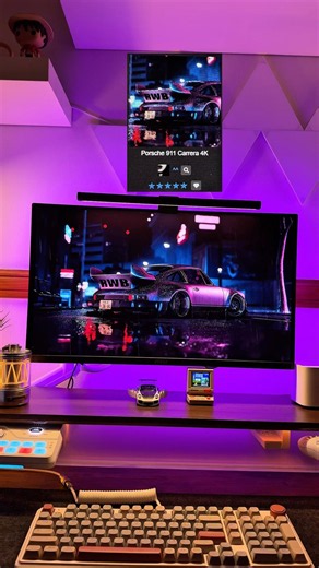 The cleanest car wallpapers for your setup🚗🖤 #desksetup #shorts