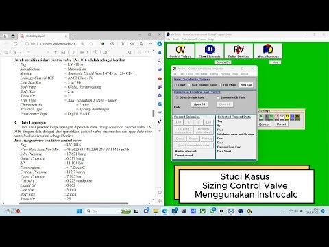Studi Kasus Sizing Control Valve Menggunakan Software Instrucalc