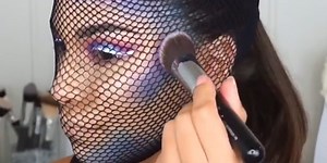 Makeup artists are using fishnets to create mermaid scales