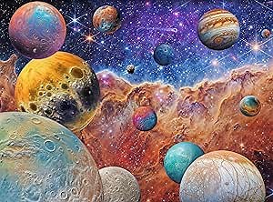 Cross & Glory - Galaxy Quest: Symphony of The Cosmos - 1000 Piece Jigsaw Puzzle for Adults | Premium Quality | Solar System Space Art | Satin Finish | 20 x 27 Inches