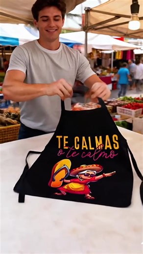 Funny Cartoon Character Print Apron#videowave#SayGoodbyeToOilStains#CookingCanBeBeautifulToo#ProtectYourClothes