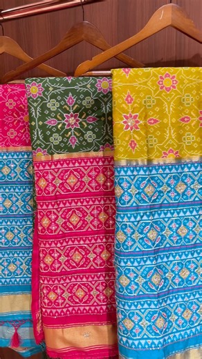 SANTOSH on Instagram: "Every motif tells a story. Every thread reflects craftsmanship ✨ Discover the beauty of handwork Patola sarees 💫 Available at @santosh_rajkot 📍 Branch 1: Level-6, Near Big Bazar, 150 Ft Ring Road, Rajkot 📍 Branch 2: Shop 2, City Shop, Divanpara Main Rd, Rajkot ☎️ Call / WhatsApp: +91 8866659392 | +91 9925103400 #patolahandwork #luxurysarees #indianheritage #artisanmade #ethnicwardrobe #festivefashion #santoshcollection"