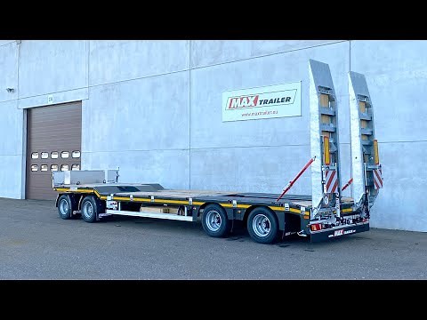 MAX Trailer - MAX600 low-loader trailer with angled loading platform, 4 axles & single ramps
