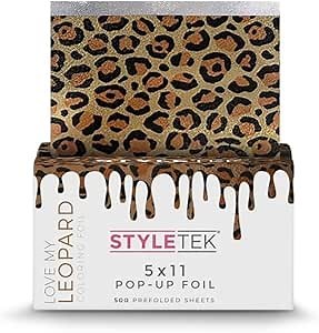 5x11 Pop Up Foil, Gold Leopard, 400 Sheets Per Box, Heavy Emboss