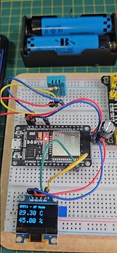 DIY - ESP32 – Temperature & Humidity Monitor with DHT11 + OLED + Wi-Fi #HumiditySensor #iotplatform