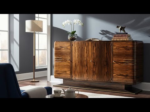 B-2110 Art Deco Macassar Sideboard Cabinet 1940’s France