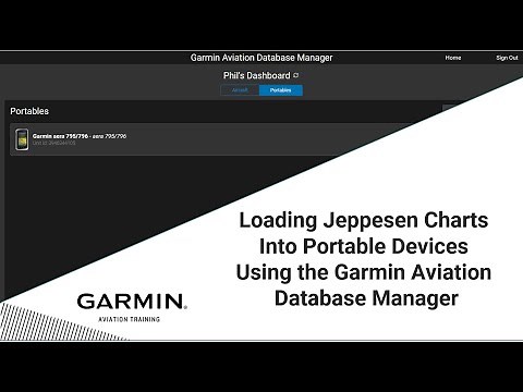 Loading Jeppesen Charts into Garmin Portable Devices Using the Garmin Aviation Database Manager