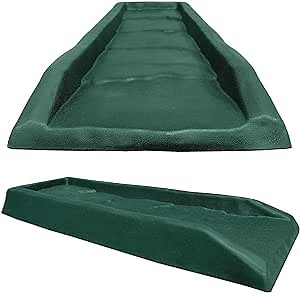 Master Mark Splash Block, Decorative Gutter downspout Extensions, Splashguard, Foundation Water Diverter, Rain Gutter Guard, Plastic 24” (2 Pack) Green