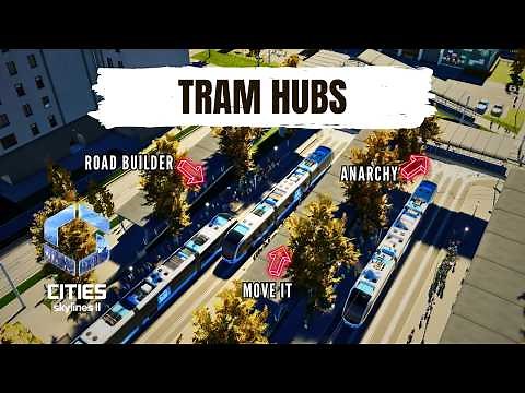 Using ROAD BUILDER MOD for Custom TRAM HUBS | Cities Skylines 2 | Lillehammer Ep 15