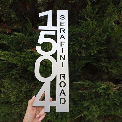 Outdoor Signs, Modern House Number, Custom House Address, House Numbers Vertical, Sign for House, Personalized Address Plaque, Door Number - Etsy