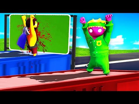 We tried surviving on Moving Trucks... (Gang Beasts)