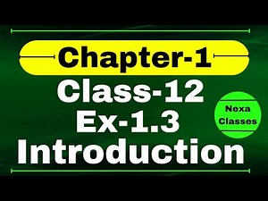 Introduction Chapter1 | Relation & Function | Class 12 Math Chapter1 | Chapter1 Class12 Nexa Classes