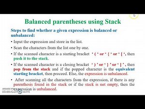 Balanced Parentheses using stack