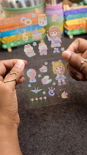 Blue Themed Cute Sticker Journal Ideas 💙✨ | #shorts #journal #sticker #kawaii