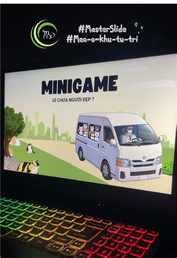 PPT minigame mèo ở khu tự trị #minigame #ppt #fyp #cat #khututri #template #thuyettrinh #masterslide