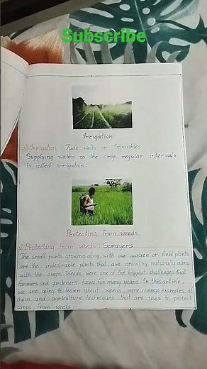 Different practices in agriculture biology project work 8th class