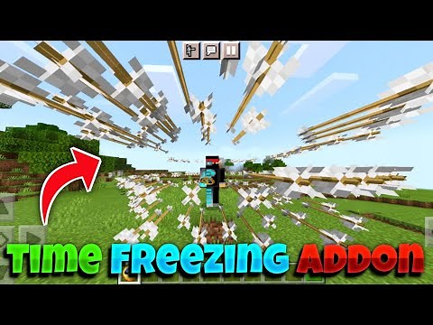 Minecraft But You Can Freeze Time Mod Download | Time Stop Addon Minecrat pe |