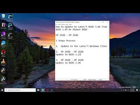 HP Z420 - HP Z620 Update BIOS 1.07 And Older to 3.96