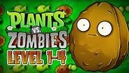 Plants vs. Zombies (PC) - Adventure - Level 1-4 Gameplay Playthrough