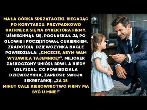 Mała córeczka sprzątaczki, biegając po korytarzu, przypadkowo wpadła na dyrektora firmy...