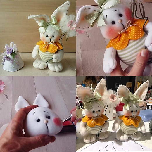 589K views · 5K reactions | Creativemamy DIY Easy and simple ❤️ have fun with Laura Tosi to make a beautiful rabbit !! good idea for Easter, birthday, gifts !! full video in our youtube channel  https://youtu.be/_NmfPNbfyok ☝☝☝☝☝☝☝☝☝☝ PATTERN IN THE COMMENTS please follow Creativemamy on instagram and youtube www.youtube.com/c/creativemamy www.instagram.com/creativemamy | CreativeMamy | Facebook