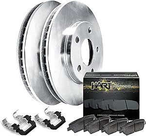 Hart Brakes Rear Brakes and Rotors Kit |Rear Brake Pads| Brake Rotors and Pads| Ceramic Brake Pads and Rotors - RBBR.02002.02