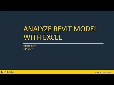 Analyze Revit Model With Excel - Kobi Toolkit for Revit