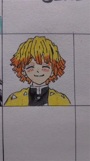 Drawing Zenitsu from Demon Slayer