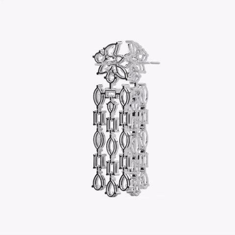 16.00 Ct D Color Multi Shape Cut Moissanite Drop Dangle Stud Silver Earrings ,lab Grown Diamond,pass Diamond Tester ,celebrity Earring - Etsy