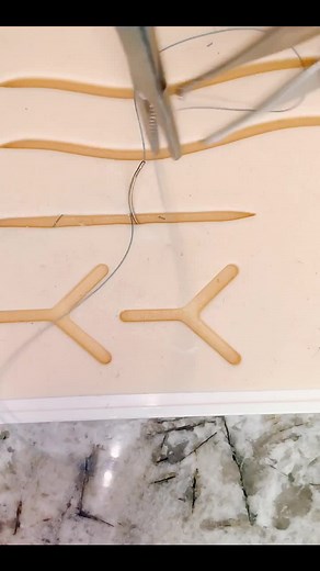 I was asked to show the subcuticular suture in its entirety. A little sloppy but hey everybody makes mistake, everybody has those days #medical #fyp