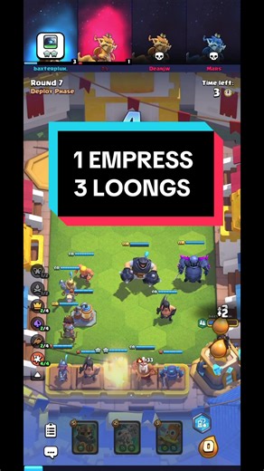 Empress vs 3 Loongs #mergetactics #strategy #clashroyale | clash royale