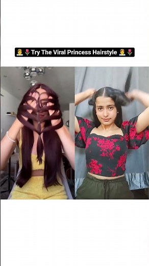 Try The Viral Princess Hairstyle In 10 Sec👸🌼#newpost #viral #princess #wedding #bridal #hairstyles