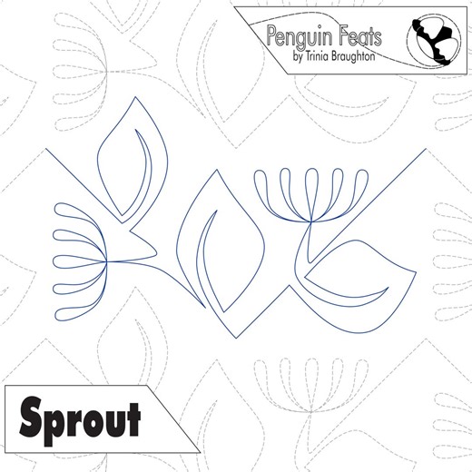 Sprout Digital Quilting Design for Computerized Longarm Machine With Printable Pantograph (instant Download) - Etsy