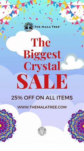 Namaste! The Mala Tree's BIGGEST CRYSTAL SALE EVER is here! 25% OFF ON ALL ITEMS! Get ready to elevate your spiritual journey! The Mala Tree Crystal Shop is excited to announce our BIGGEST CRYSTAL SALE EVER! Enjoy 25% OFF ON ALL ITEMS! No minimum purchase requirement! No promo code needed! The discount will be applied automatically! Shop online or visit our physical store and explore our stunning collection of crystals, malas, and spiritual accessories. Don't miss out on this incredible opportun