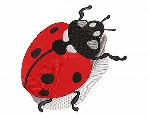 Ladybug Embroidery Designs, Ladybird Beetle With Shadow, Machine Embroidery Files in 4 Sizes - Etsy Canada