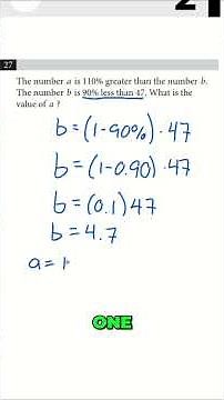 Calculate A: 110% Greater Than B Explained! #shorts